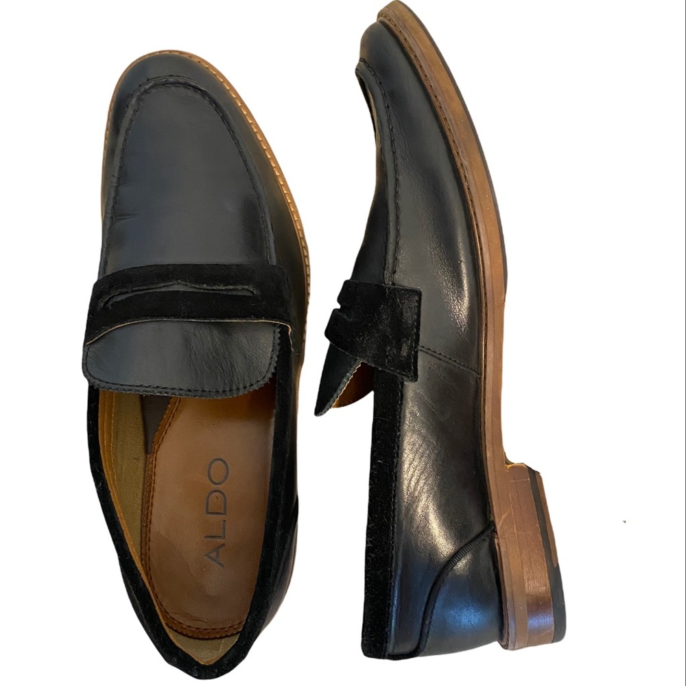 ALDO Ararecia Black Leather Shoes. Size 9.5